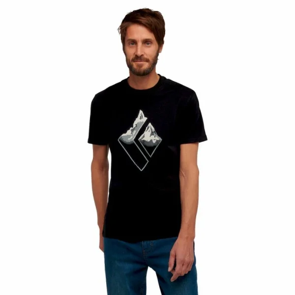 achetez Les meilleures critiques de ✨ Black Diamond Mountain Logo Ss Tee – T-shirt homme 🎉 1