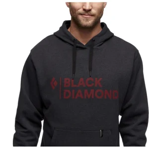 grande qualité Black Diamond Stacked Logo Sweat à Capuche Homme, Noir/gris 12